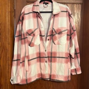 Jacket, Pink Plaid, Pretty Little Thing, Size 16, NWOT (never worn) SO SOFT❣️